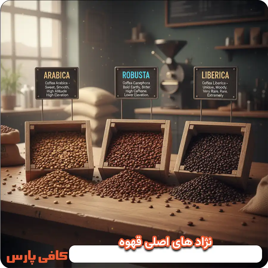 معرفی نژاد های اصلی قهوه | 3 تفاوت مهم نژادها | کافی پارس
