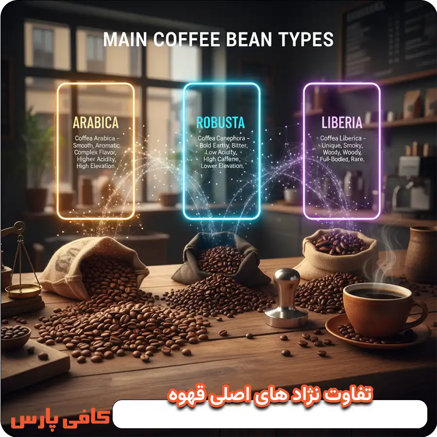 تفاوت نژاد های اصلی قهوه